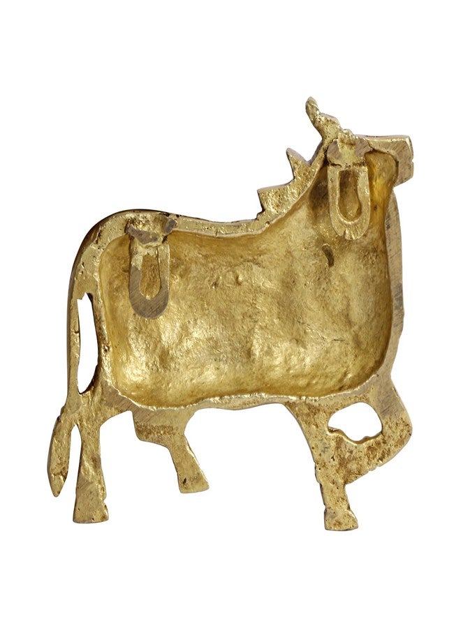 كارتيك زوج بقرة من النحاس Kartique Kamdhenu للتعليق على الحائط Vastu Gau MATA Idol ارتفاع 4 بوصة - Image 5